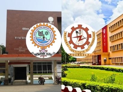 campus pics of nit allahabad and nit rourkela with their logo